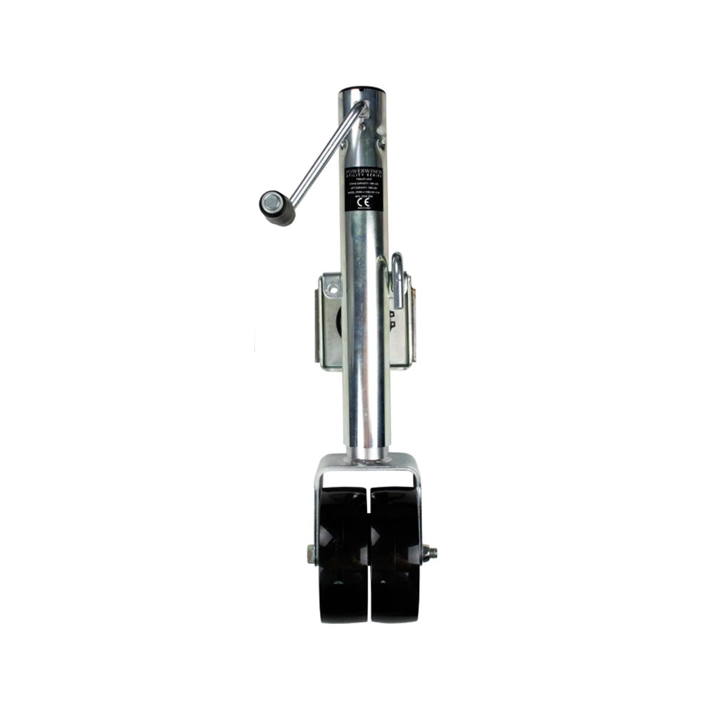 Powerwinch Utility Series Jack - 1500lb, Weld-On, Double Wheel, Zinc [21500-J-1500-W2-Z-R] Powerwinch