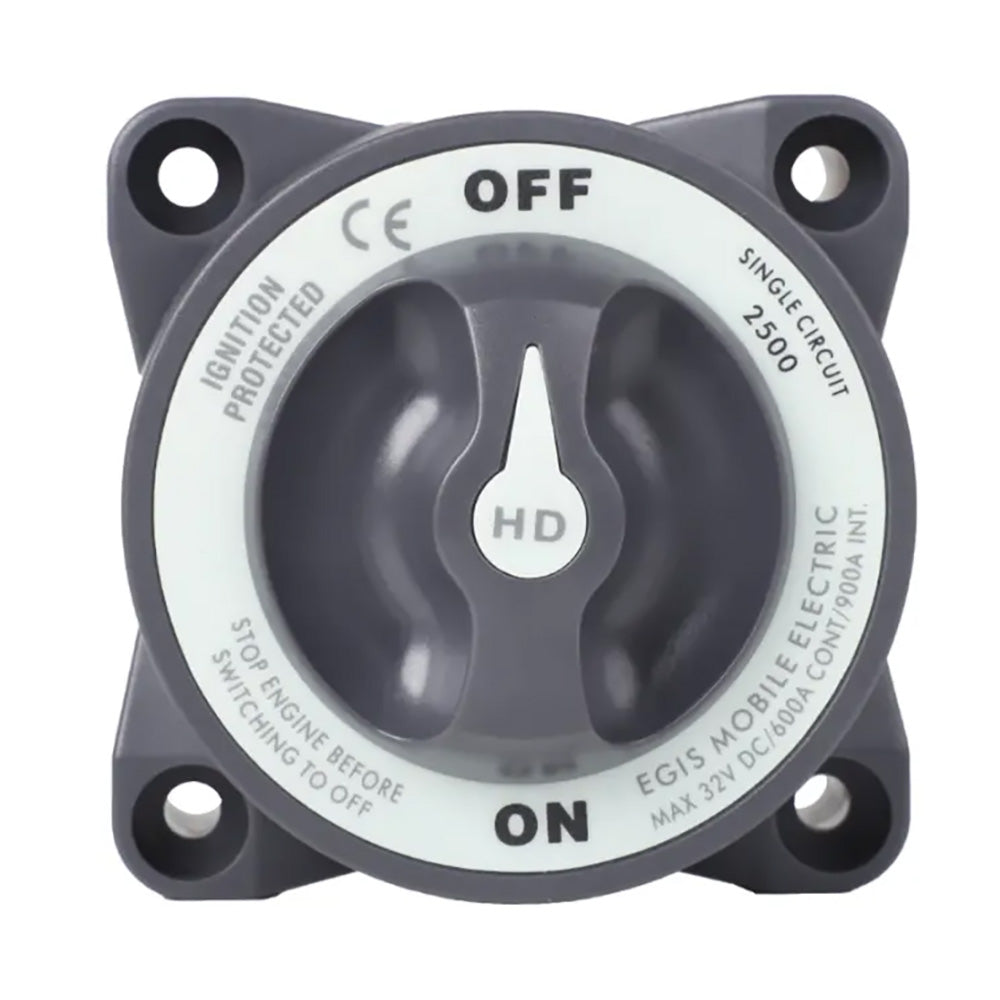 Egis Battery Switch - Heavy Duty-Series 600A - Off/On [2500] Egis Mobile Electric