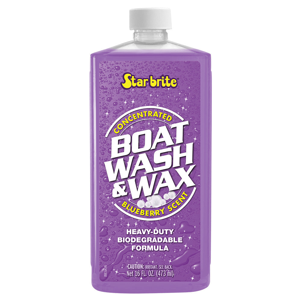 Star brite Boat Wash  Wax - Heavy Duty Concentrate - Blueberry Scent - 16 oz [89816] Star brite