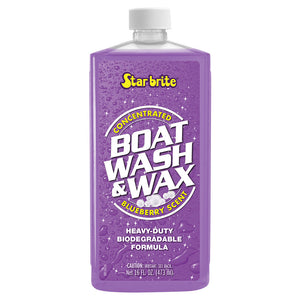 Star brite Boat Wash  Wax - Heavy Duty Concentrate - Blueberry Scent - 16 oz [89816] Star brite