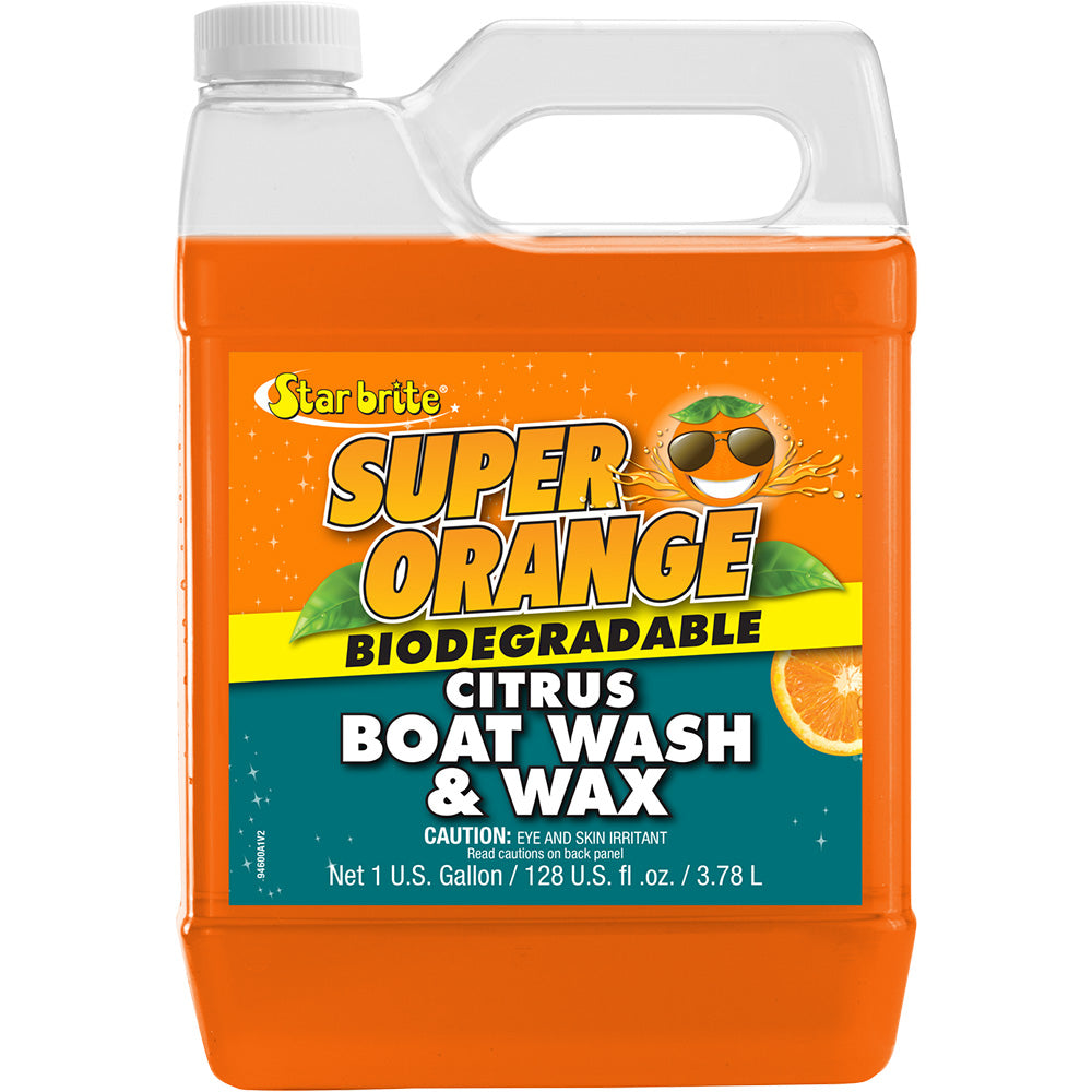 Star brite Super Orange Citrus Boat Wash  Wax - Fresh  Salt Water - 1 Gallon [94600] Star brite