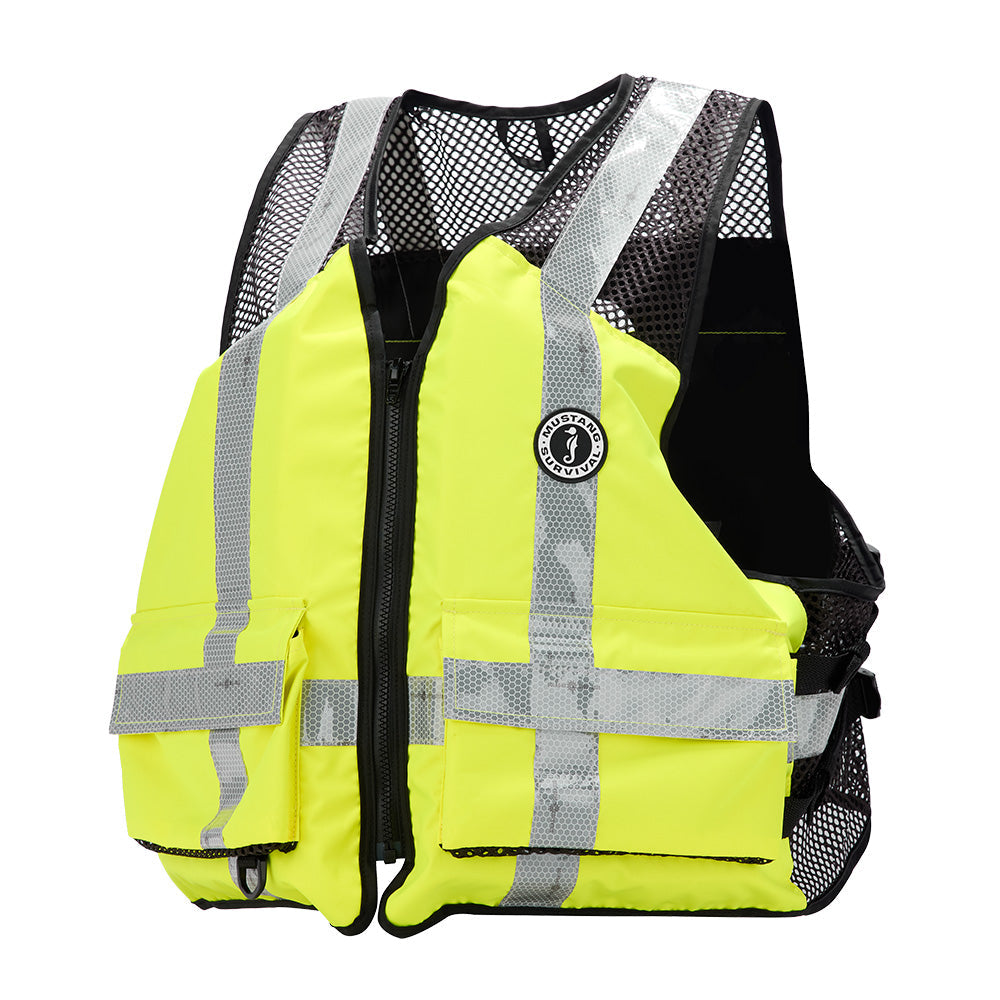 Mustang Industrial Mesh Vest - Hi-Vis Fluorescent Yellow Green - Small/Medium [MV1254T3-239-S/M-279] Mustang Survival