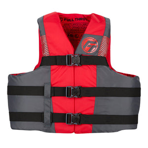 Full Throttle Adult Nylon Life Jacket - 4X/7X - Red/Black [112200-100-110-26] Full Throttle