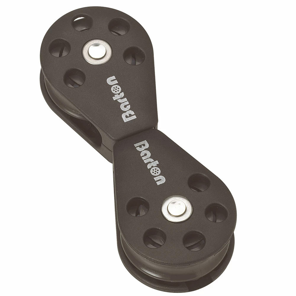 Barton Plain Bearing Pulley Block Back to Back Swivel Block - Size 1, 30mm [N01280] Barton Marine