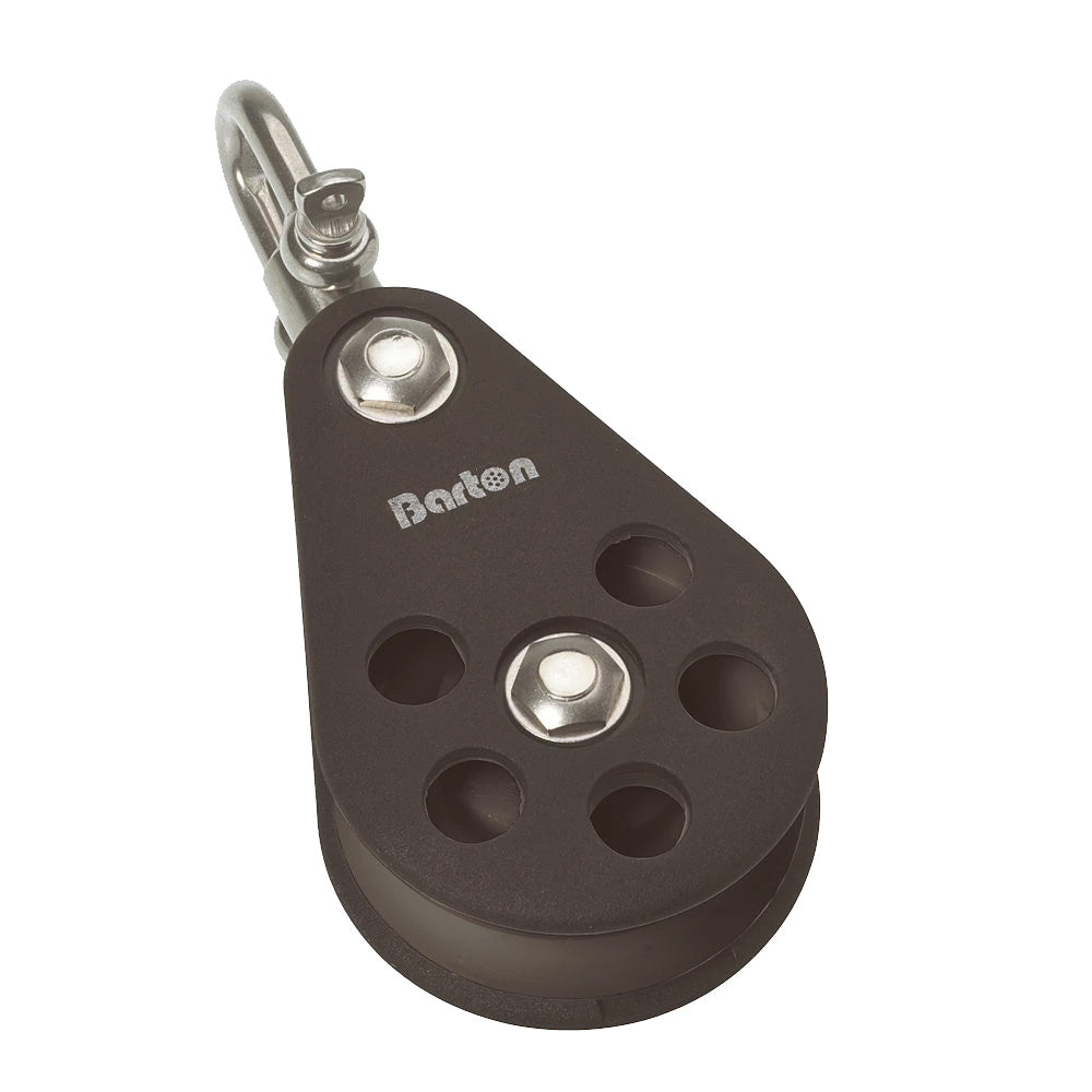 Barton Plain Bearing Pulley Block Single Swivel - Size 6, 64mm [N06130] Barton Marine