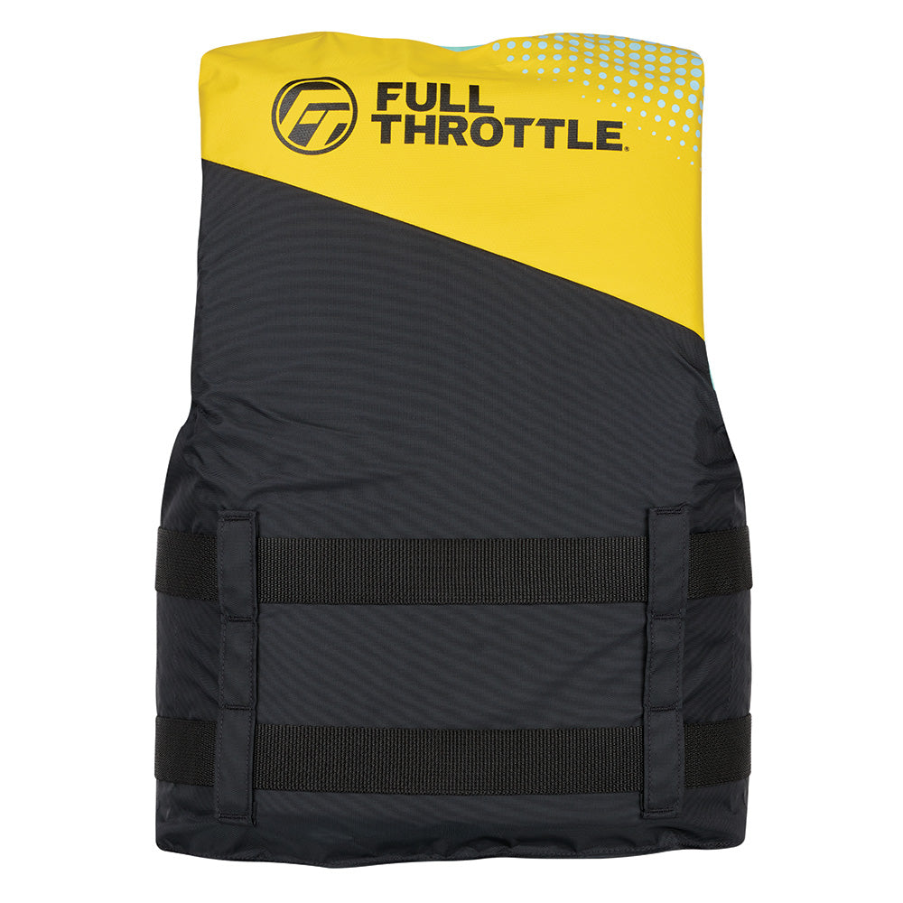Full Throttle Teen Nylon Life Jacket - Yellow/Black [112200-300-010-26] Full Throttle