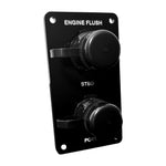 Flushmaster Vertical Dual Outlet Flush Port Reroute - Black Acrylic - 1/2" Barb [SM-QCR2BV12] Flushmaster