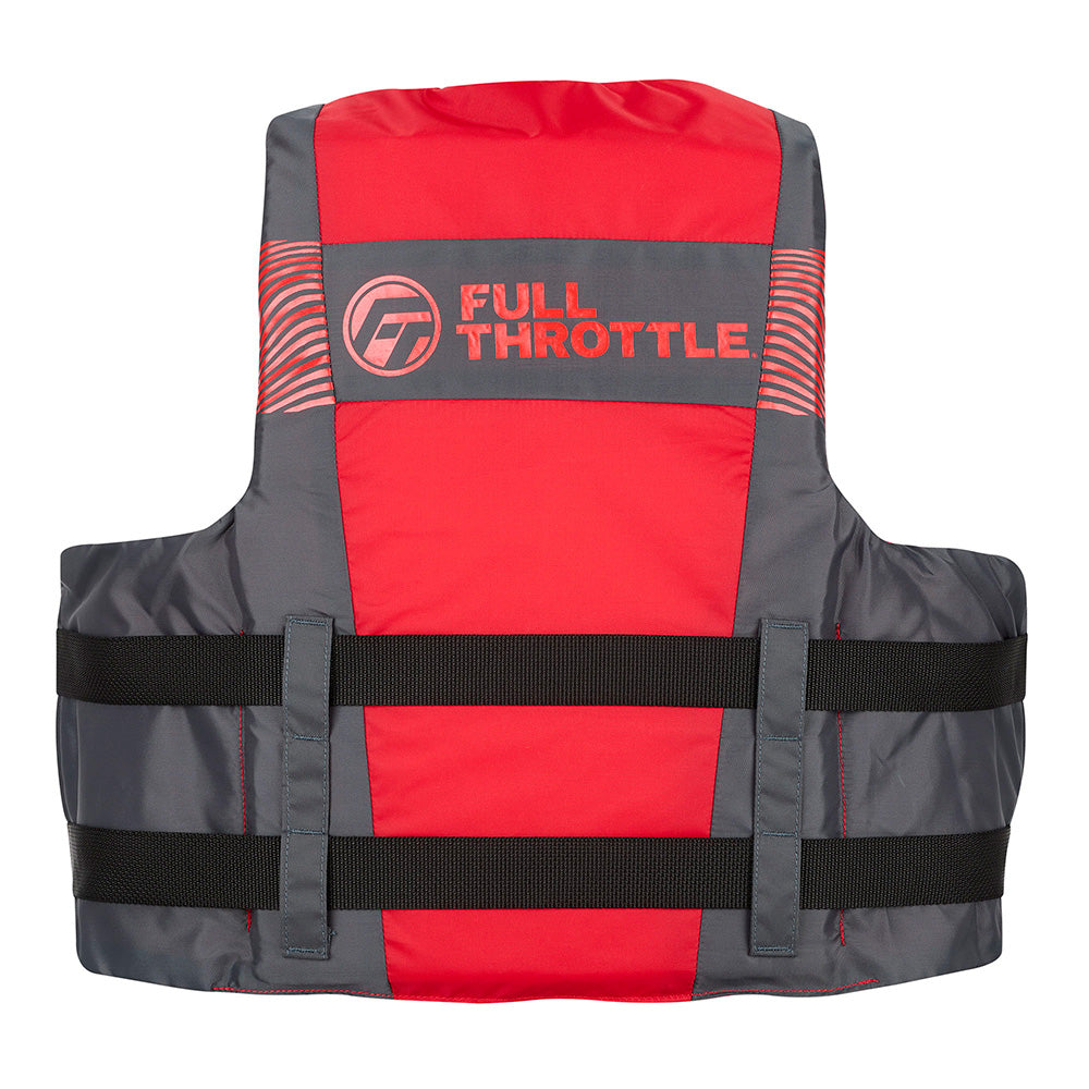 Full Throttle Adult Nylon Life Jacket - S/M - Black/Red [112200-100-030-26] Full Throttle