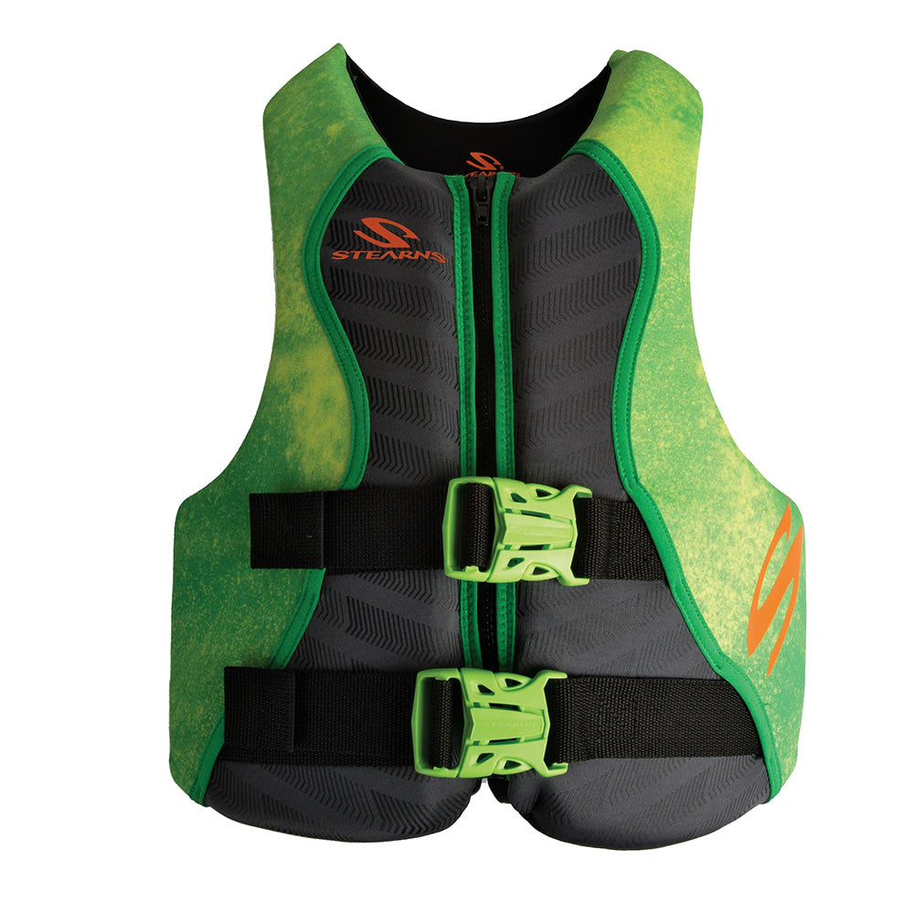 Stearns Youth Hydroprene Life Vest - Type III - Green - 50-90lbs [2000037956] Stearns