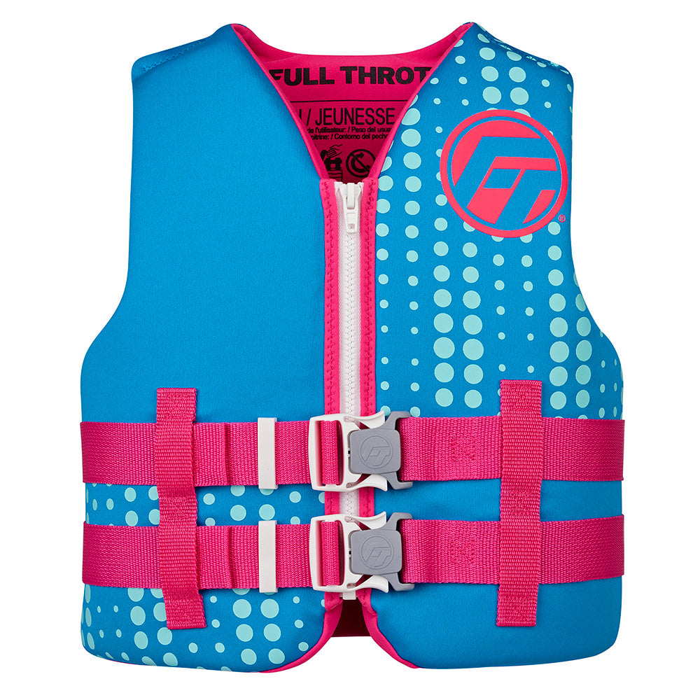 Full Throttle Youth Rapid-Dry Life Jacket - Aqua [142100-505-002-27] Full Throttle