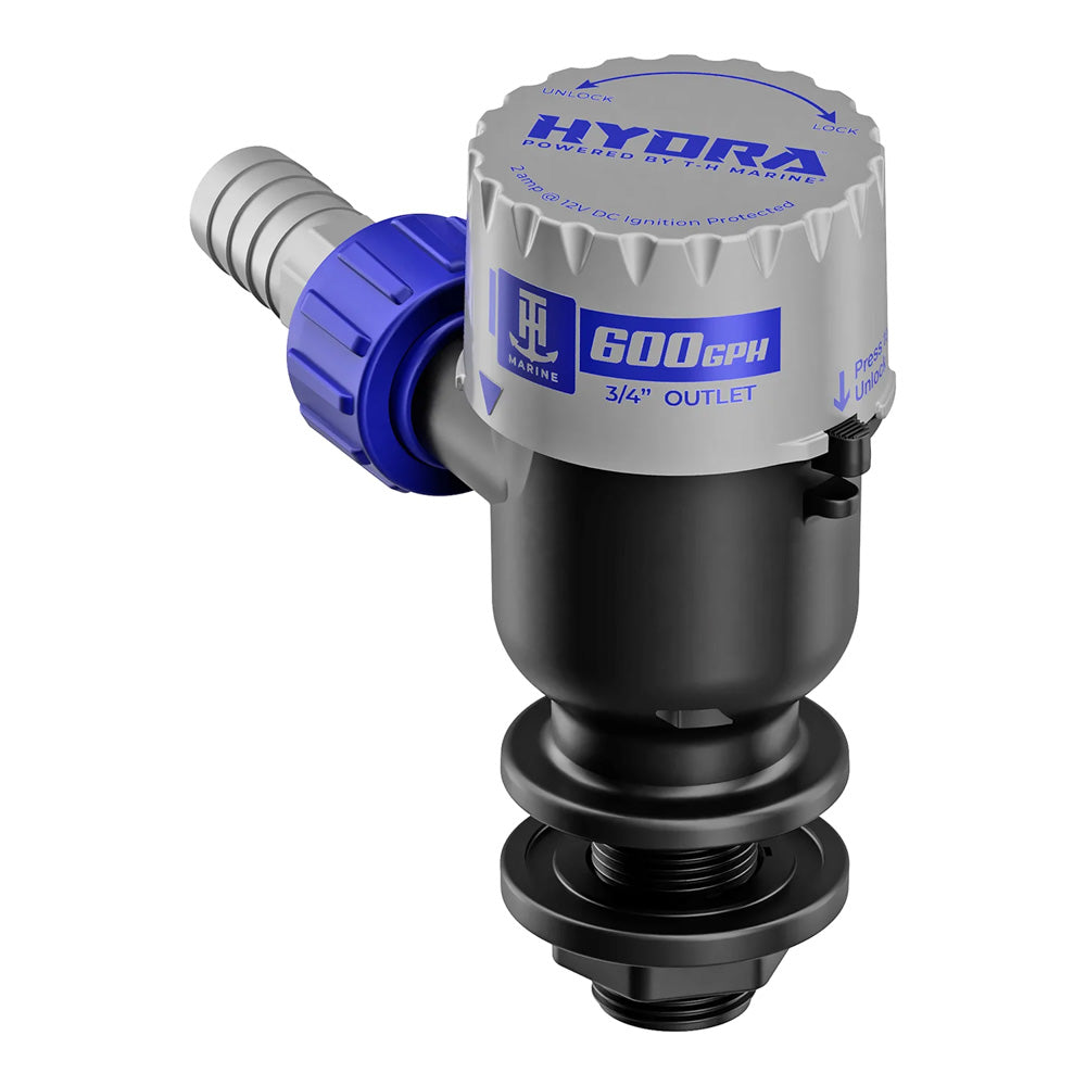 T-H Marine HYDRA Livewell Pump - 600 GPH - 12V - Short Nozzle [PMP-LWS6-DP] T-H Marine Supplies