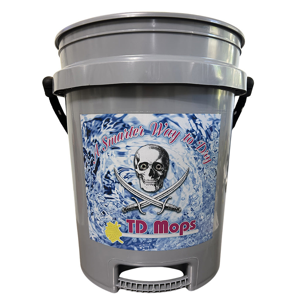 TD Mop TD Grip Bucket - Gray - 5 Gallon [GRAYGRIP] TD Mop