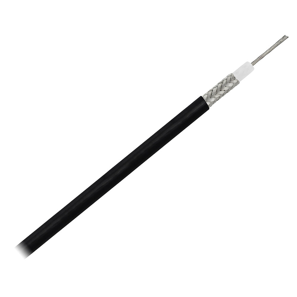 Pacer RG58AU Coax Cable Stranded TV Cond TV Braid - Black Jacket - 150' [MRG58AU-150] Pacer