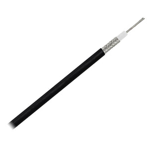 Pacer RG58AU Coax Cable Stranded TV Cond TV Braid - Black Jacket - 150' [MRG58AU-150] Pacer