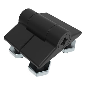 Southco Adjustable Torque Hinge, Symmetric Torque, Small Size, Acetal Copolymer, Natural, Black [E6-10-101-20] Southco