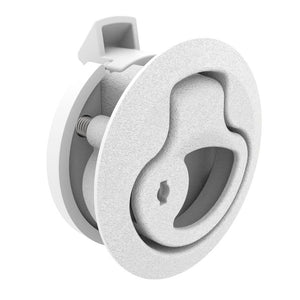 Southco Push-to-Close Latch, Medium Size, Key Locking, 17 - 22mm Grip, Plastic, Natural - White [M1-44-1] Southco