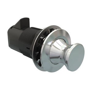 Southco Point Push-to-Close Latch, Round Housing, Chrome Housing, Chrome Knob [MP-05-312-11] Southco