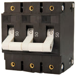 Egis C Series White Toggle Panel Mount Circuit Breaker - Triple Pole 50A [3503-050] Egis Mobile Electric