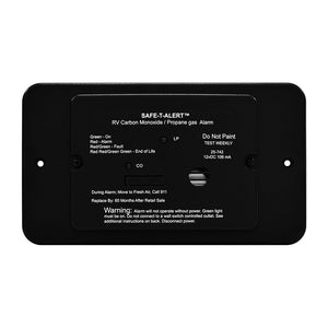 Safe-T-Alert 25 Series Flush Mount Dual Carbon Monoxide/Propane Alarm w/Trim Ring - Black - 12V Hard Wire [25-742-TR-BL] Safe-T-Alert