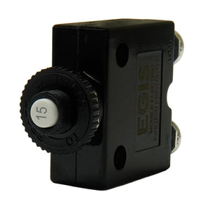 Egis 15A Push Button Panel Mount Circuit Breaker - Screw Terminals [4710-15] Egis Mobile Electric