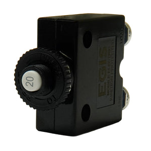 Egis 20A Push Button Panel Mount Circuit Breaker - Screw Terminals [4710-20] Egis Mobile Electric