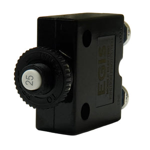 Egis 25A Push Button Panel Mount Circuit Breaker - Screw Terminals [4710-25] Egis Mobile Electric