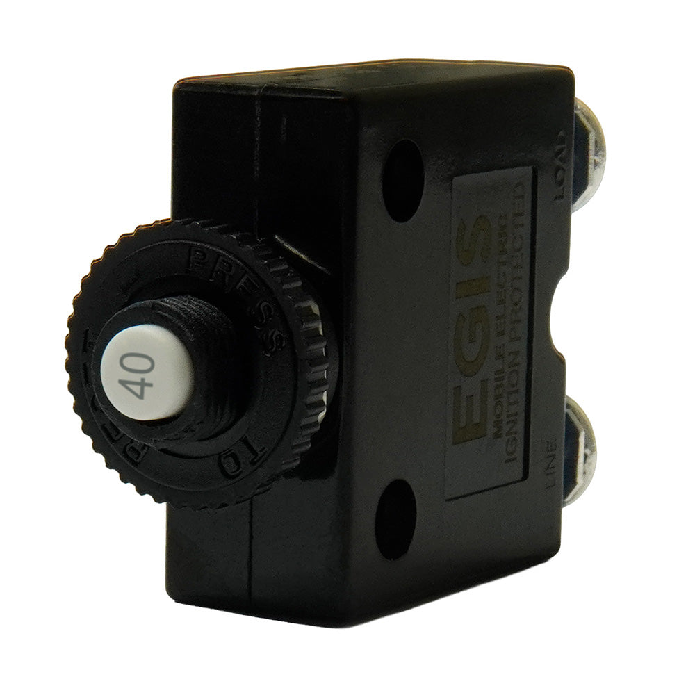 Egis 40A Push Button Panel Mount Circuit Breaker - Screw Terminals [4710-40] Egis Mobile Electric