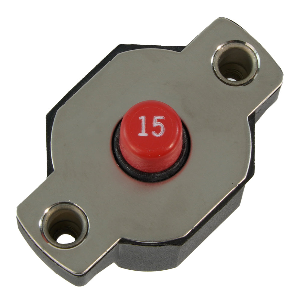 Egis 15A Push Button Circuit Breaker - Reset Only [4712-15] Egis Mobile Electric