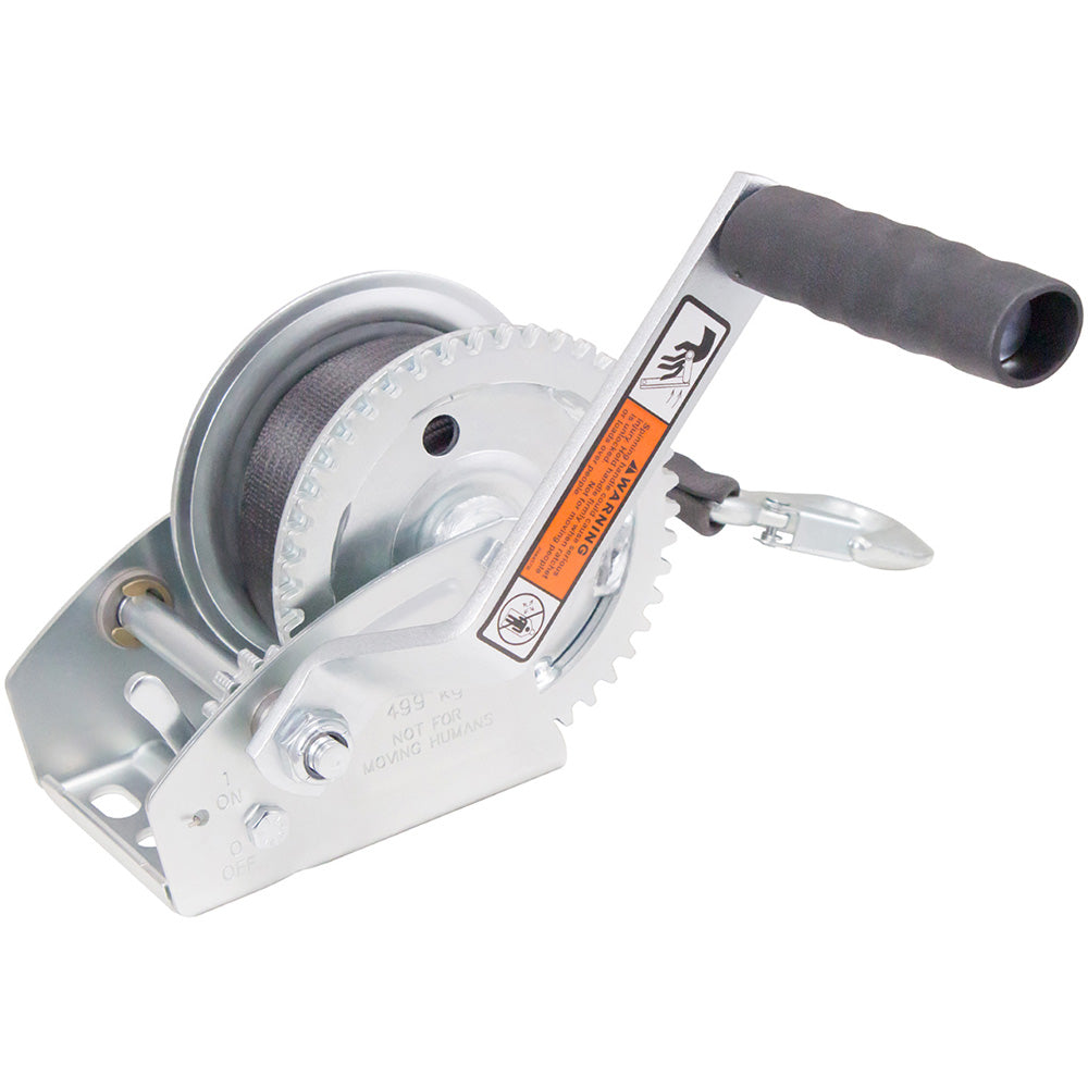 Load Rite Single-Speed Trailer Winch - 1100lbs - 20' Strap - 7" Handle [6089.20] Load Rite
