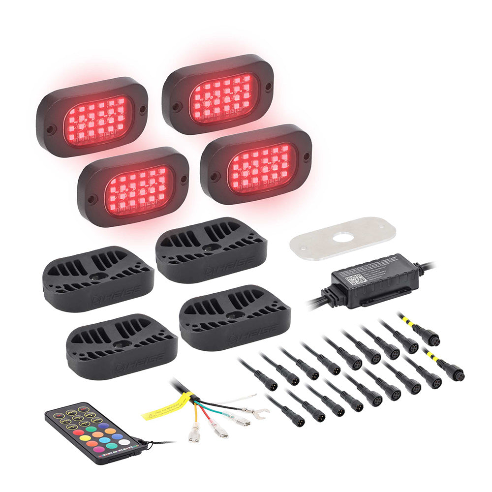 HEISE RGB Wide Angle Rock Light Kit *4-Pack [HE-RGB-K4] HEISE LED Lighting Systems