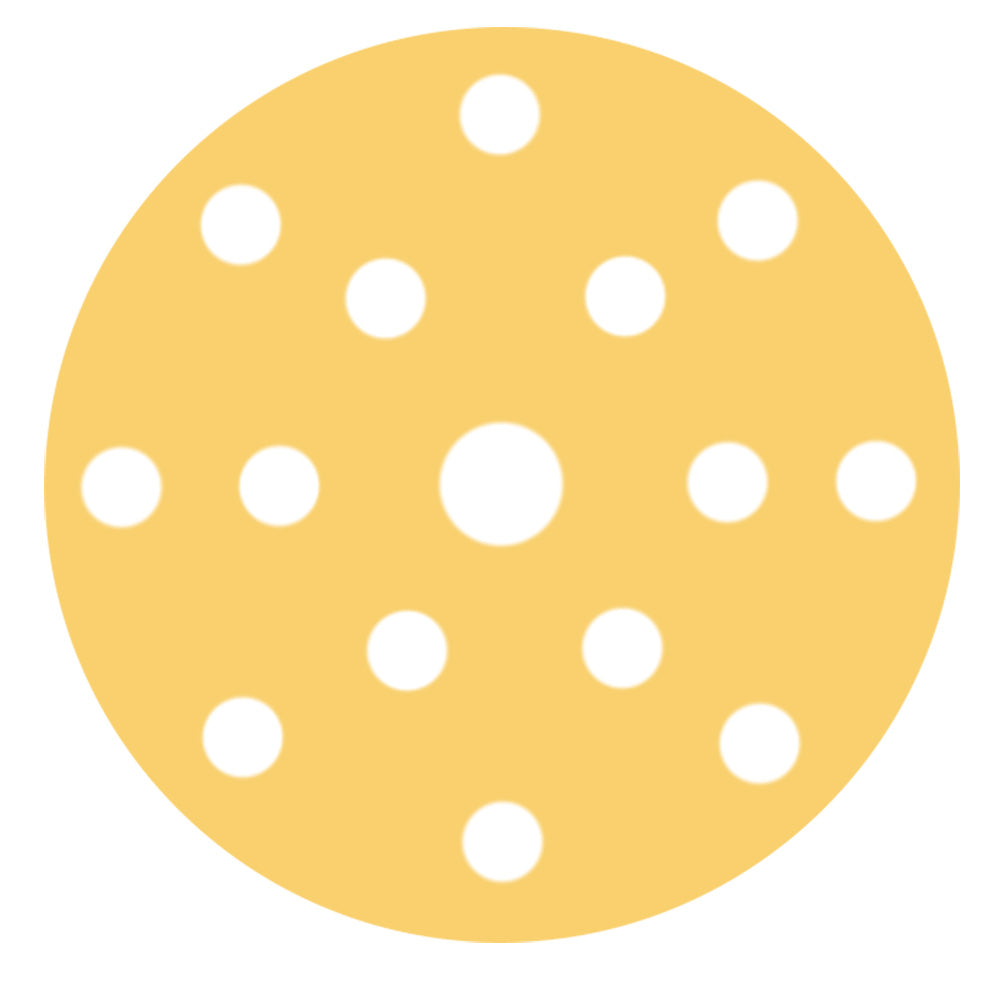 RUPES MULTIPURPOSE Paper Abrasive Discs 150MM (6") - 15 Holes - P400 Grit *Box of 100pcs [9.45PD400] RUPES