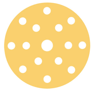 RUPES MULTIPURPOSE Paper Abrasive Discs 150mm (6") - 15 Holes - P120 Grit *Box of 100pcs [9.45PD120] RUPES