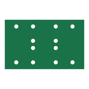 RUPES PROCUT Film Abrasive Sheet 80mm x130mm (3.15" x 5.1") - 12 Holes - P68 Grit *Box of 100pcs [9.45FB080] RUPES