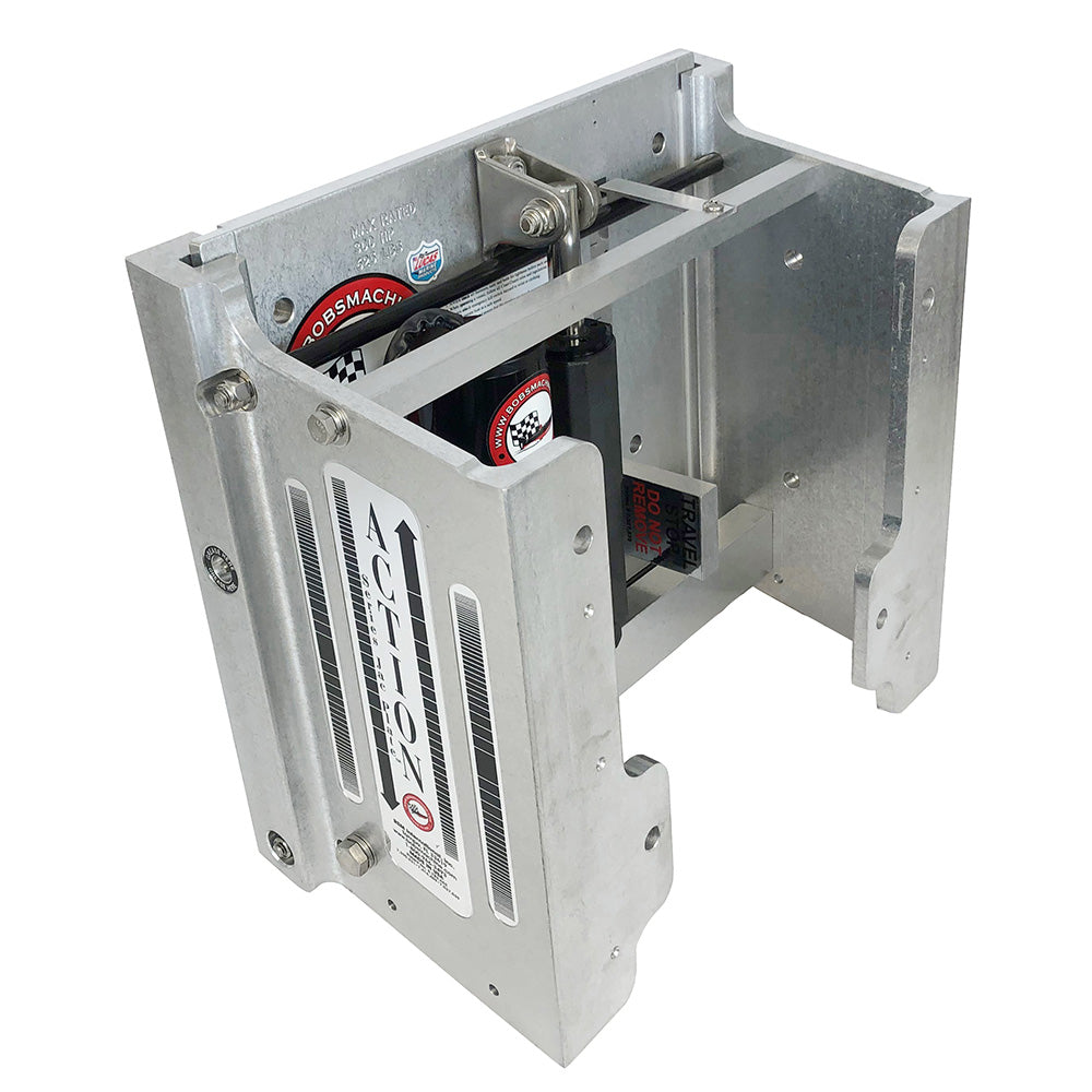 Bob's Machine 8" Setback Action Series Hydraulic Jack Plate - Silver [100-108001-NOPC-NOSPN-NG] Bob's Machine