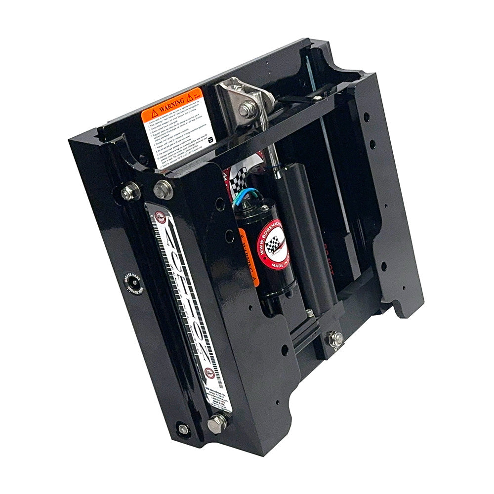Bob's Machine 4" Setback Action Series Hydraulic Jack Plate - Gloss Black [100-104101P-PCGBLK-NOSPN-NG] Bob's Machine
