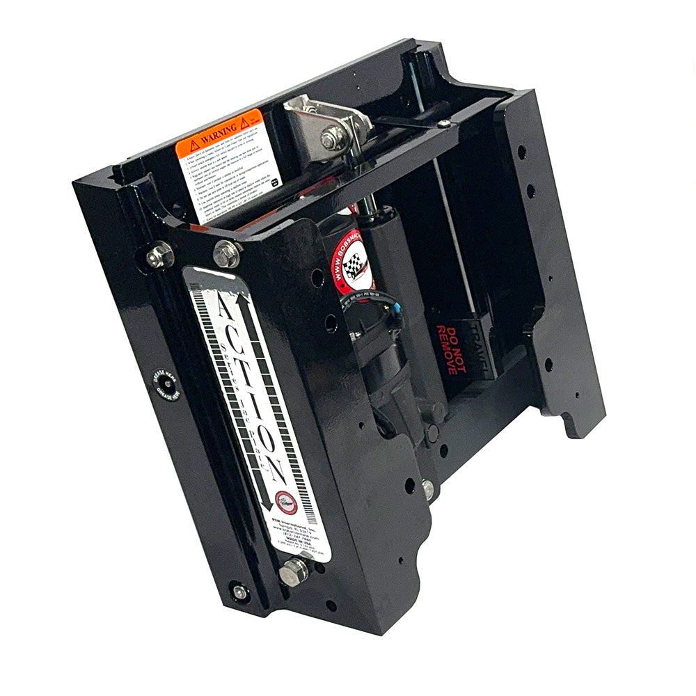 Bob's Machine 6" Setback Action Series Hydraulic Jack Plate - Gloss Black [100-106010P-PCGBLK-NOSPN-NG] Bob's Machine