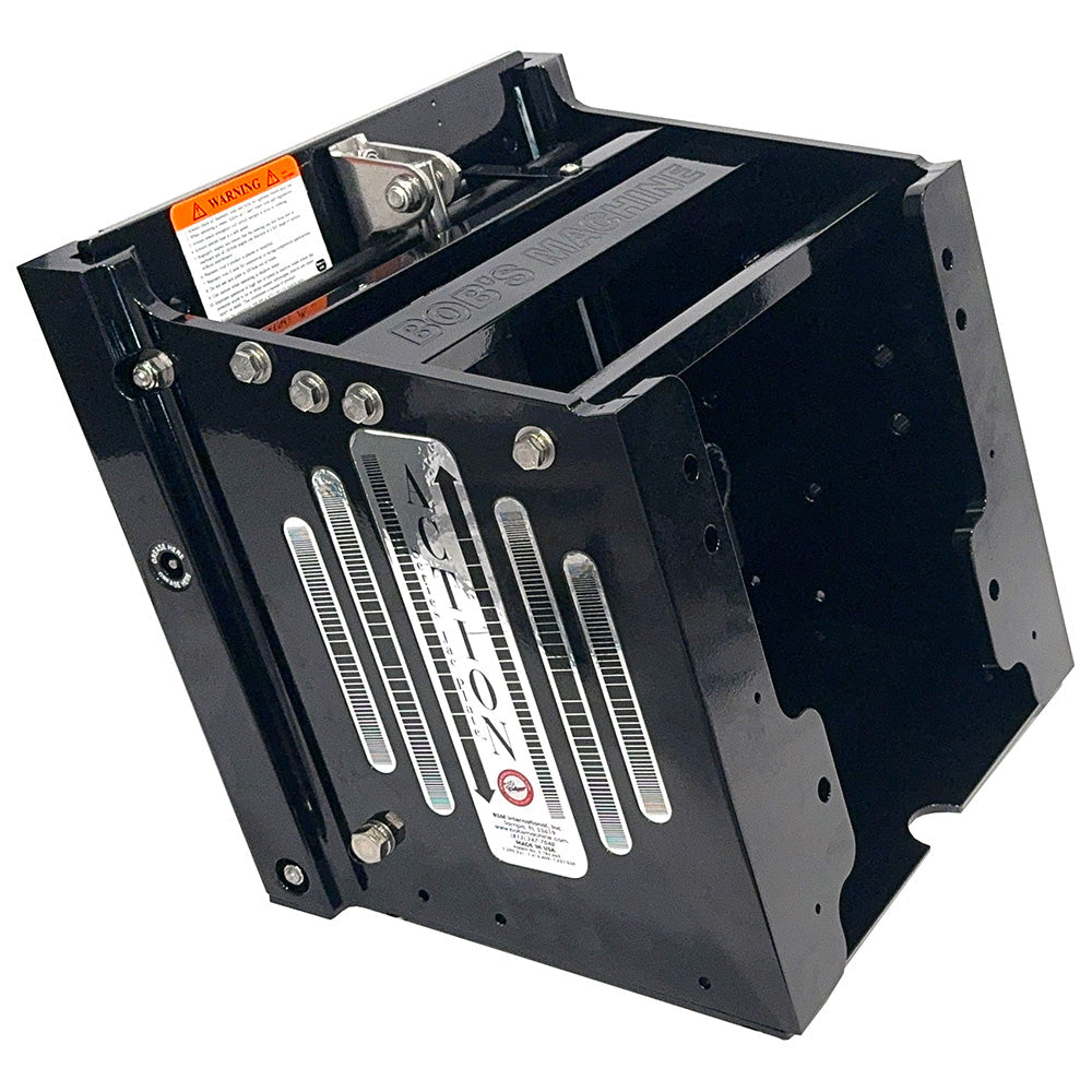 Bob's Machine 12" Setback Action Series Hydraulic Jack Plate - Gloss Black [100-112112P-PCGBLK-NOSPN-NG] Bob's Machine