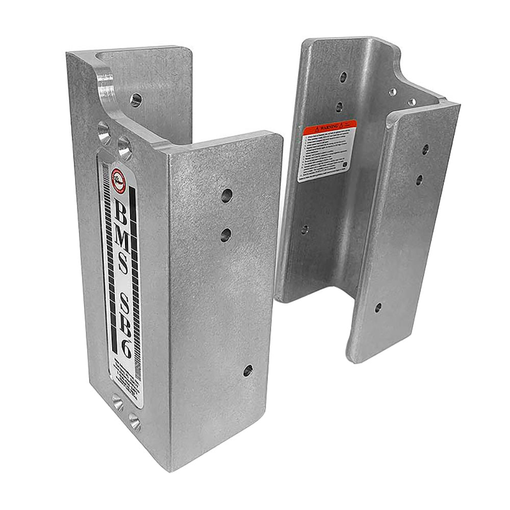 Bob's Machine 6" Fixed Setback Brackets w/1.5" Built-In Lift - Silver [100-406000-NOPC] Bob's Machine
