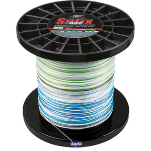 Sufix 832 Advanced Superline Bulk Metered 3500yds, 65lb, White - Neon Lime - Blue [660-465GHLCC] Sufix