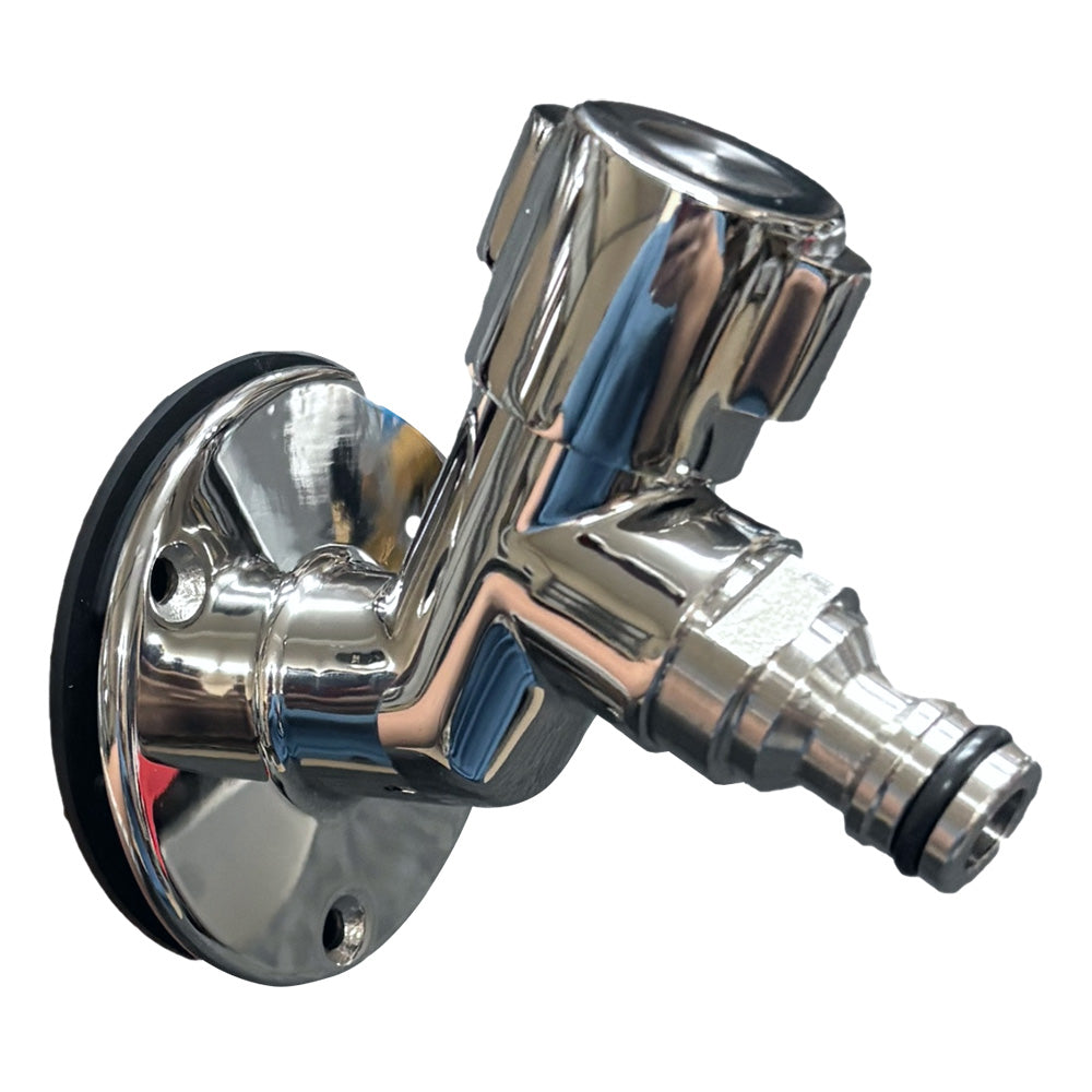 Flushmaster Quarter Turn Quick Connect Water Spigot - 45-Degree [SM-QCWS45] Flushmaster