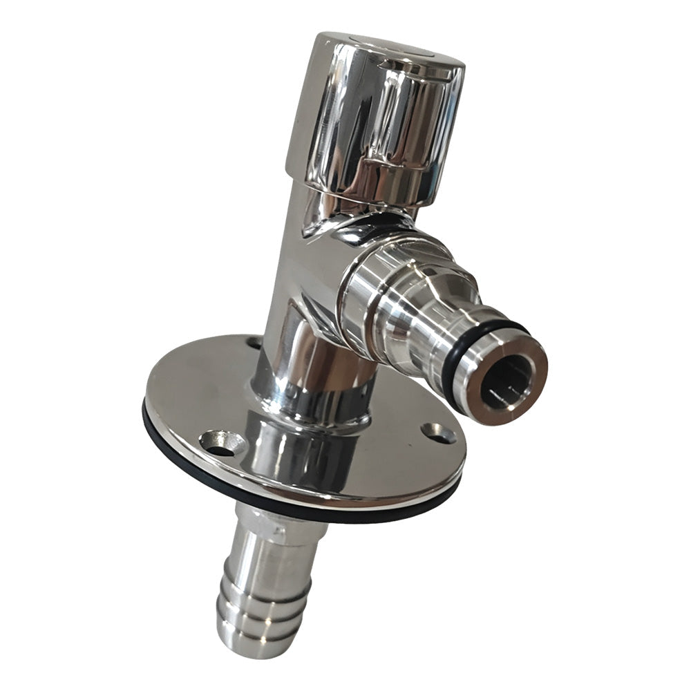Flushmaster Quarter Turn Quick Connect Water Spigot - 90-Degree [SM-QCWS90] Flushmaster