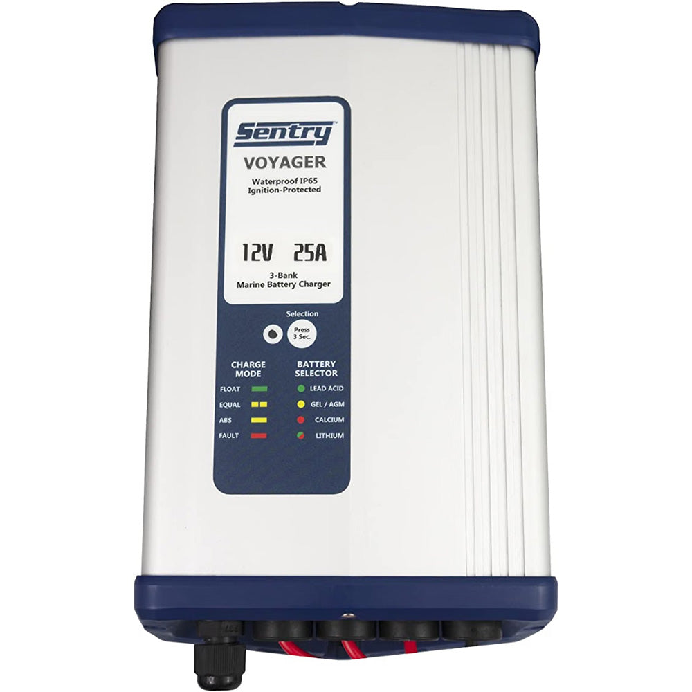 Sentry Voyager Battery Charger 12V - 25A - 115/230V Input - 3 Bank [SV1225/3XJ] Sentry