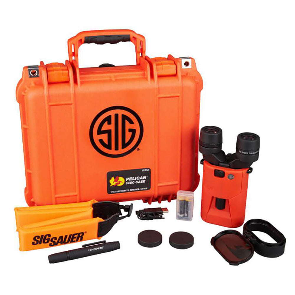 SIG SAUER ZULU6 HDX Marine Binocular w/Polarized Flip Lens - 16x42mm - Orange [SOZ6WP16M] SIG SAUER