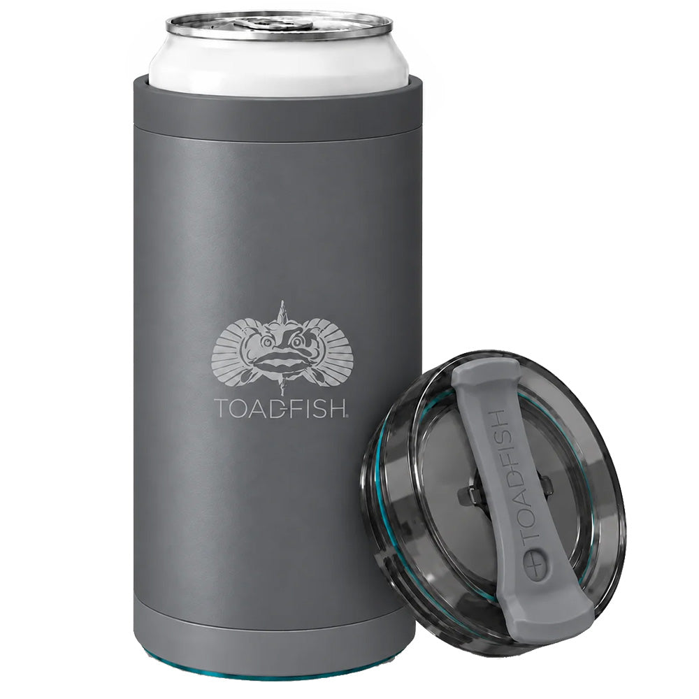 Toadfish SmartGrip 4-in-1 Can Cooler - 12oz - Grey [1414] Toadfish