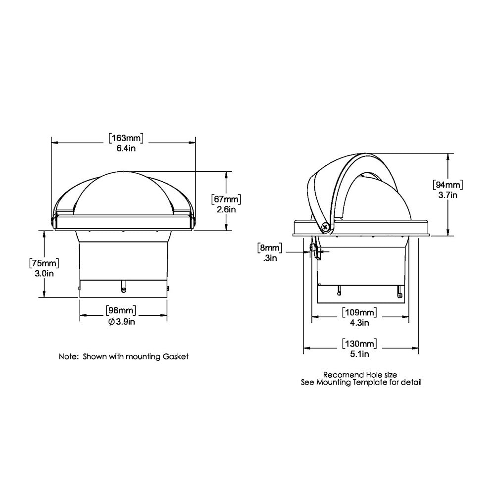 Ritchie SS-2000W SuperSport Compass - Flush Mount - White [SS-2000W] Ritchie