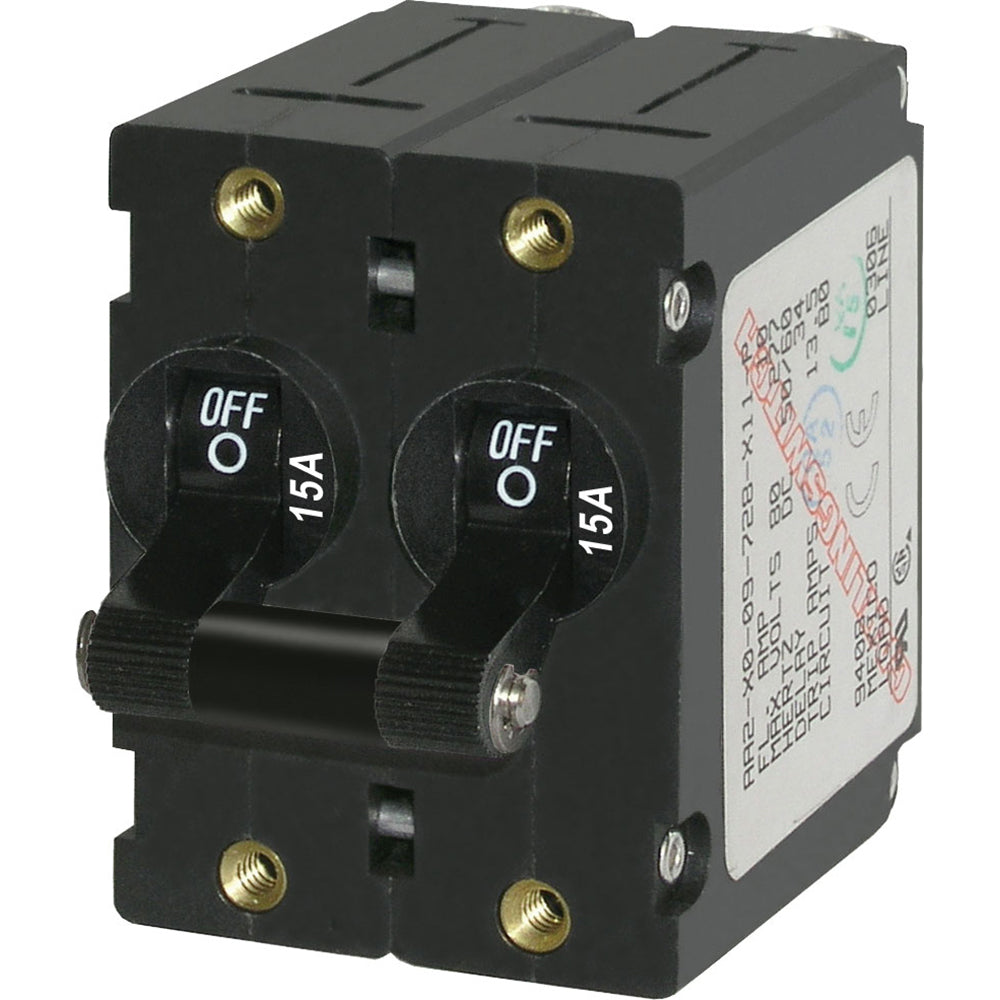 Blue Sea 7234 A-Series Double Pole Toggle - 15A - Black [7234] Blue Sea Systems
