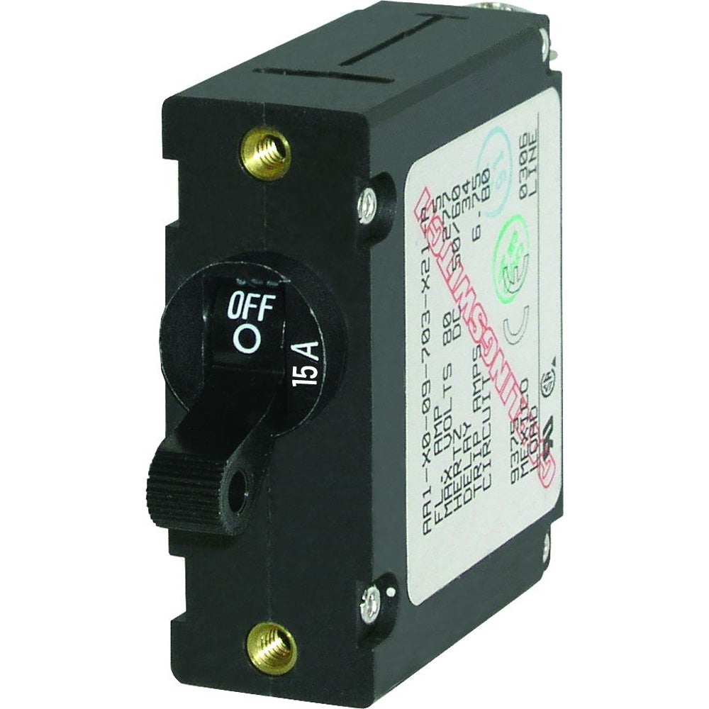 Blue Sea 7208 AC/DC Single Pole Magnetic World Circuit Breaker - 15AMP [7208] Blue Sea Systems