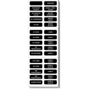 Blue Sea 8067 AC Panel Extended 120 Label Set [8067] Blue Sea Systems