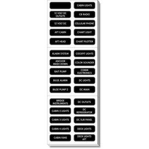 Blue Sea 8039 DC Panel Extended 120 Label Set [8039] Blue Sea Systems