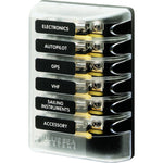 Blue Sea 5018 ST Glass Fuse Block w/out Negative Bus - 6 Circuit [5018] Blue Sea Systems